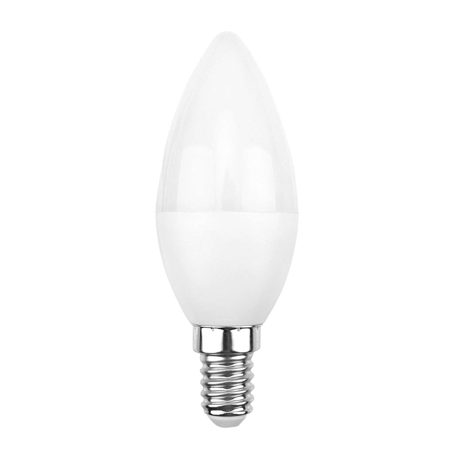 Лампа светодиодная REXANT E14 «Свеча» 7.5Вт 713Лм 4000K матовая колба 3 штуки в упаковке - фото 1