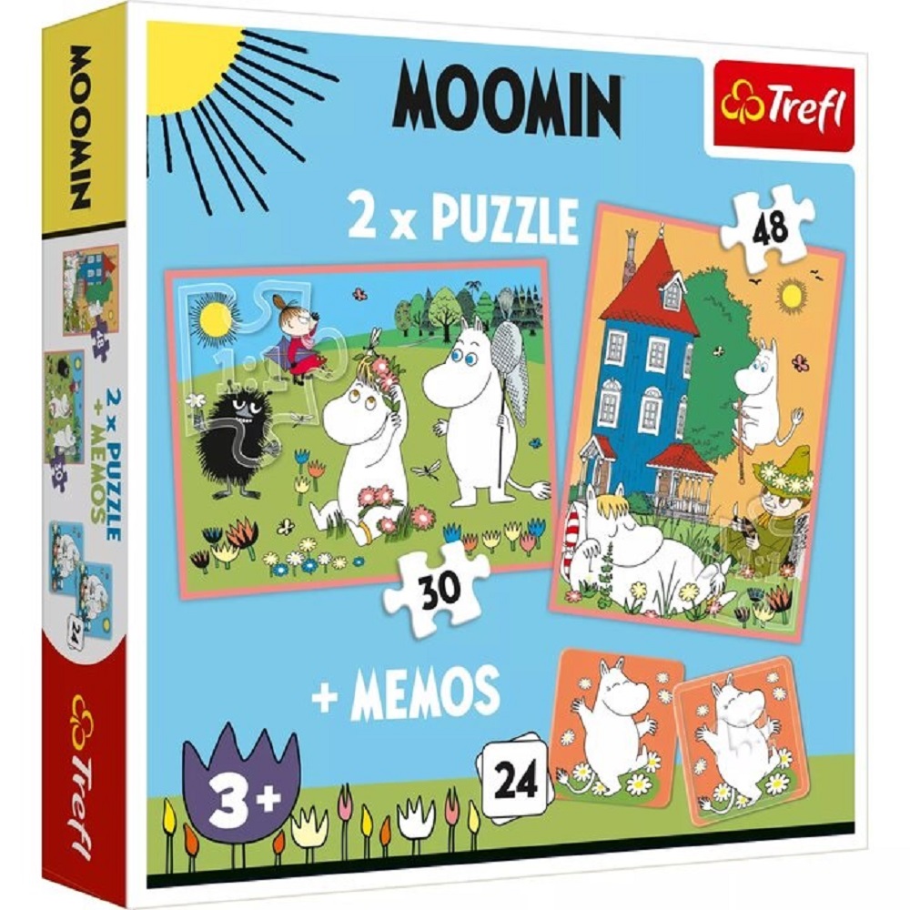 Пазл 2 в 1 + мемо Trefl Moomin Муми-тролли - фото 1