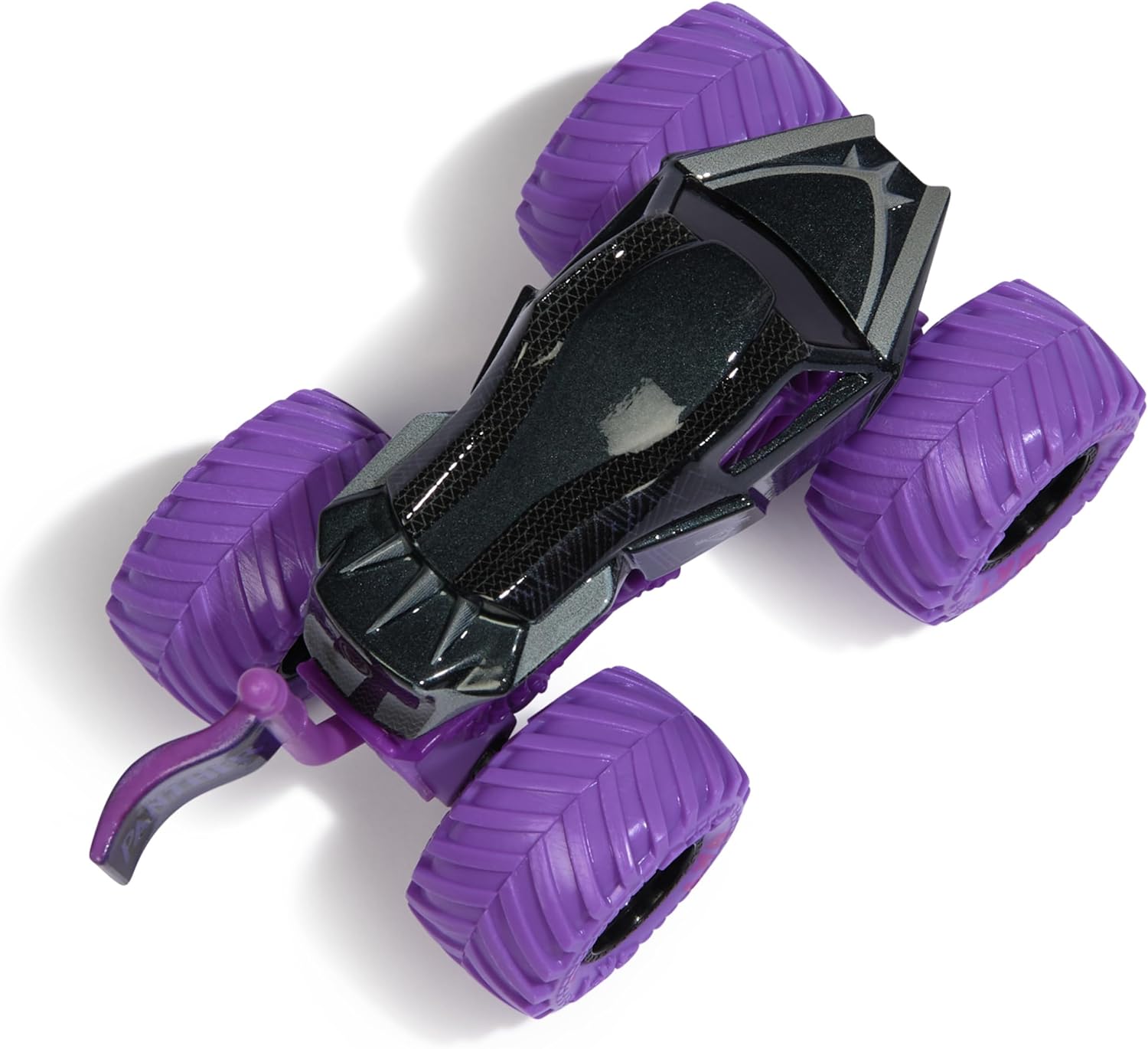 Монстр-трак Monster Jam Marvel Black Panther 1:64 фиолетовый 6069960 - фото 3