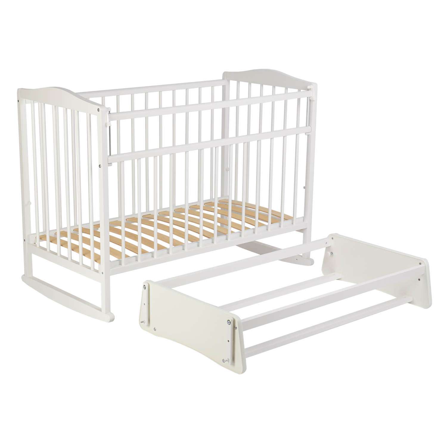 Детская кроватка Фея прямоугольная, (белый) - фото 1
