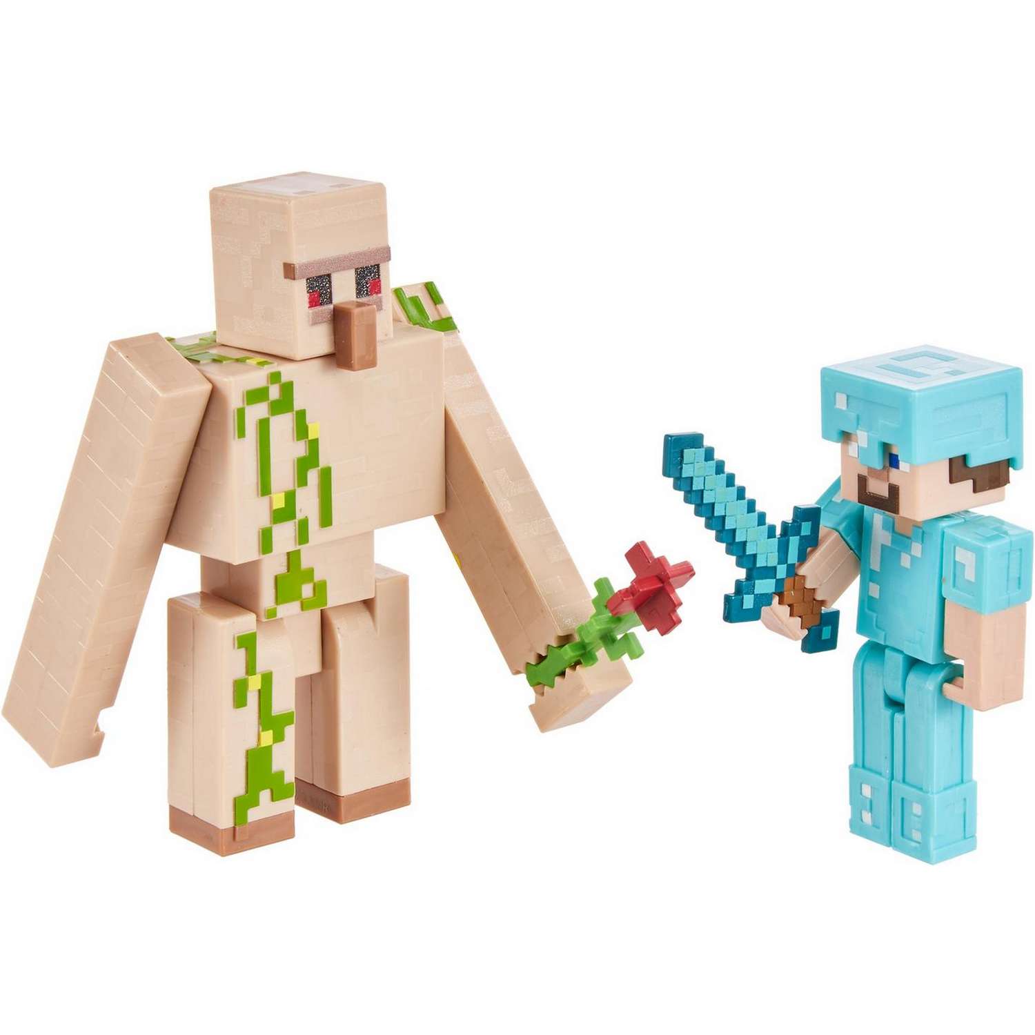Набор фигурок Minecraft Стив и Железный Голем GTP30 - фото 7