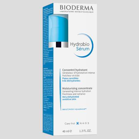 Сыворотка Bioderma Hydrabio увлажняющая с гиалуроновой кислотой для обезвоженной кожи лица 40 мл