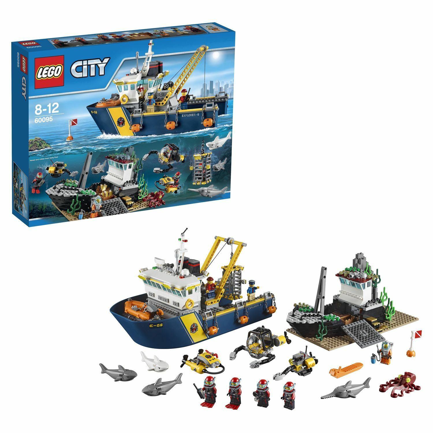 Конструктор LEGO City Deep Sea Explorers Корабль исследователей морских  глубин (60095) купить по цене 8499 ₽ в интернет-магазине Детский мир