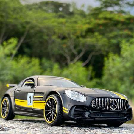 Масштабная машинка WiMi металлический инерционный черный Mercedes-Benz AMG GT C