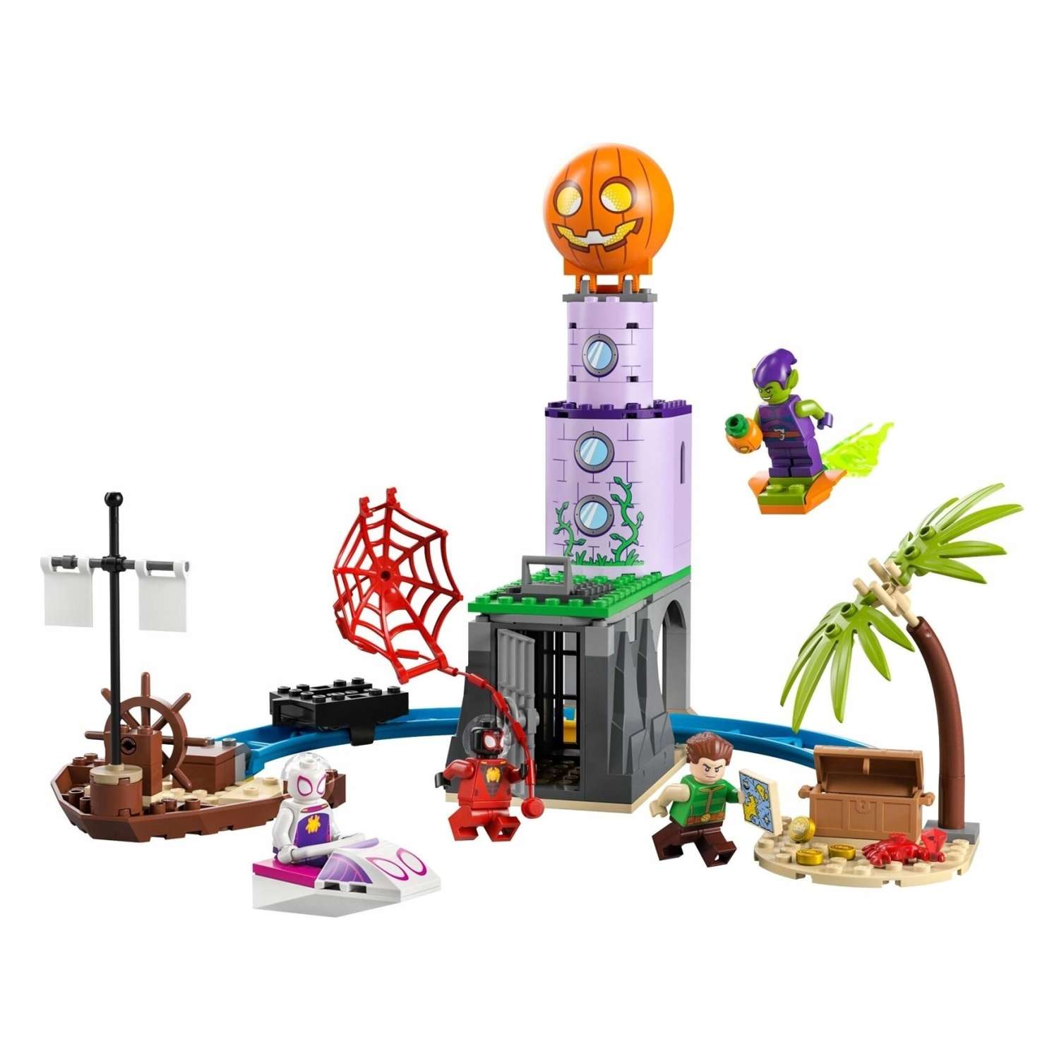 Конструктор детский LEGO Marvel Команда Человека-паука и маяк Зеленого Гоблина 10790 - фото 2