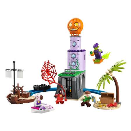 Конструктор детский LEGO Marvel Команда Человека-паука и маяк Зеленого Гоблина 10790
