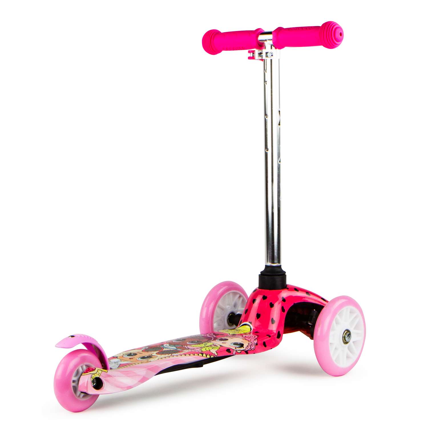 Самокат детский трехколесный LOL Surprise! кикборд для девочки со светящимися колесами - фото 8