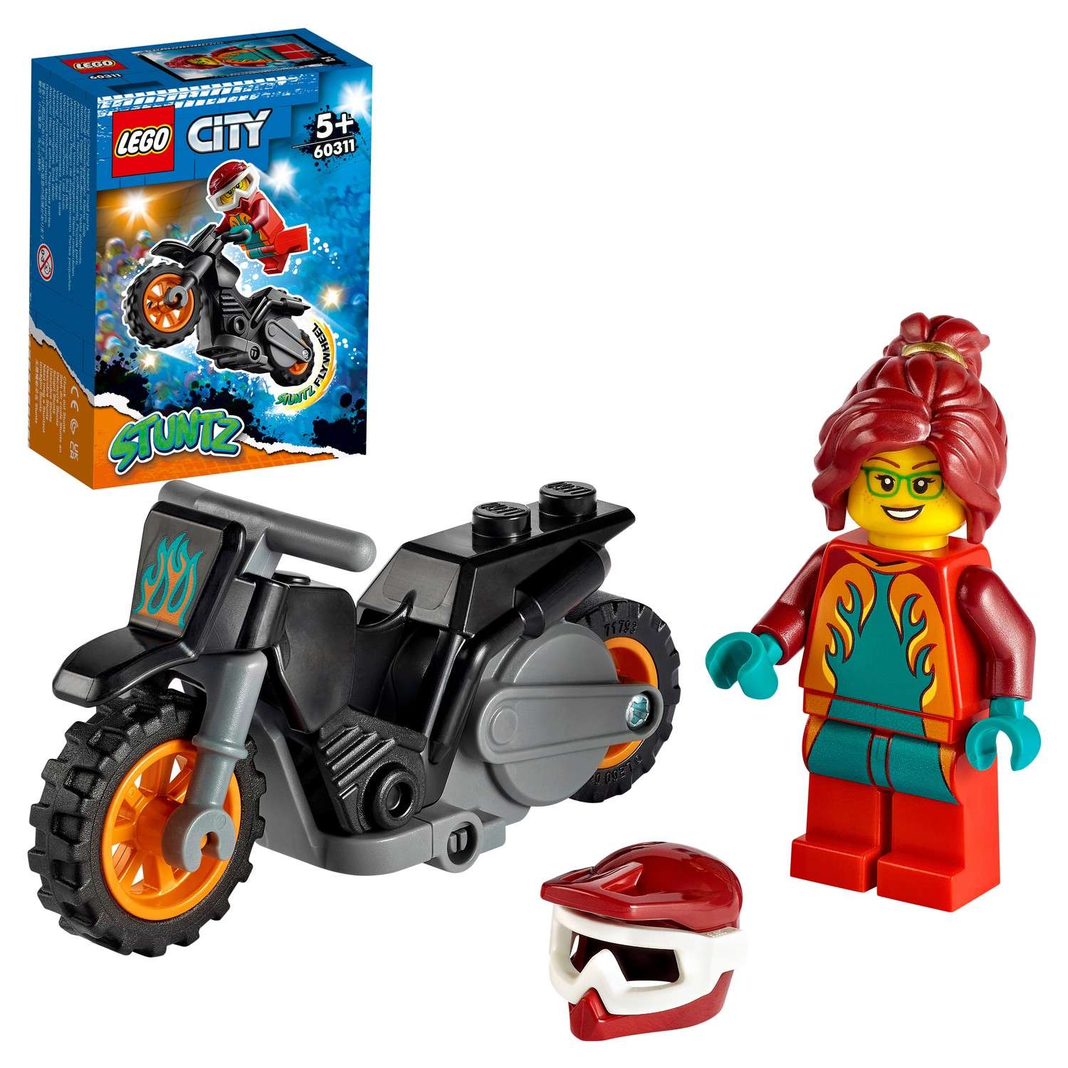 Конструктор LEGO City Огненный трюковый мотоцикл 60311 - фото 1
