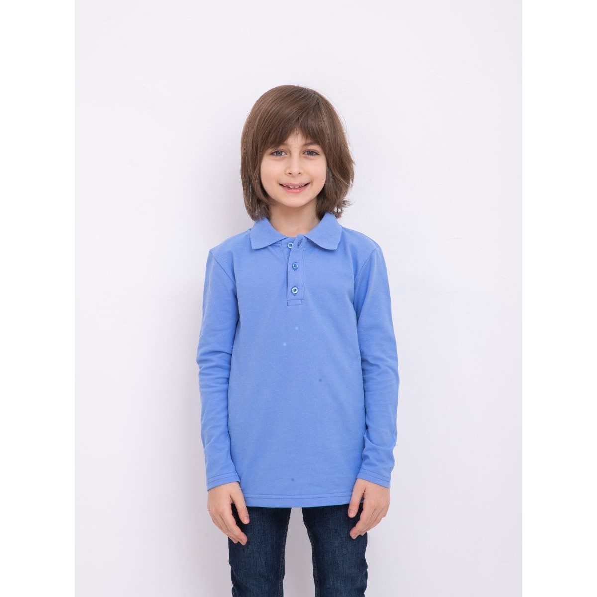Рубашка-поло M-BABY ИMB-4040/ярко-голубой - фото 1