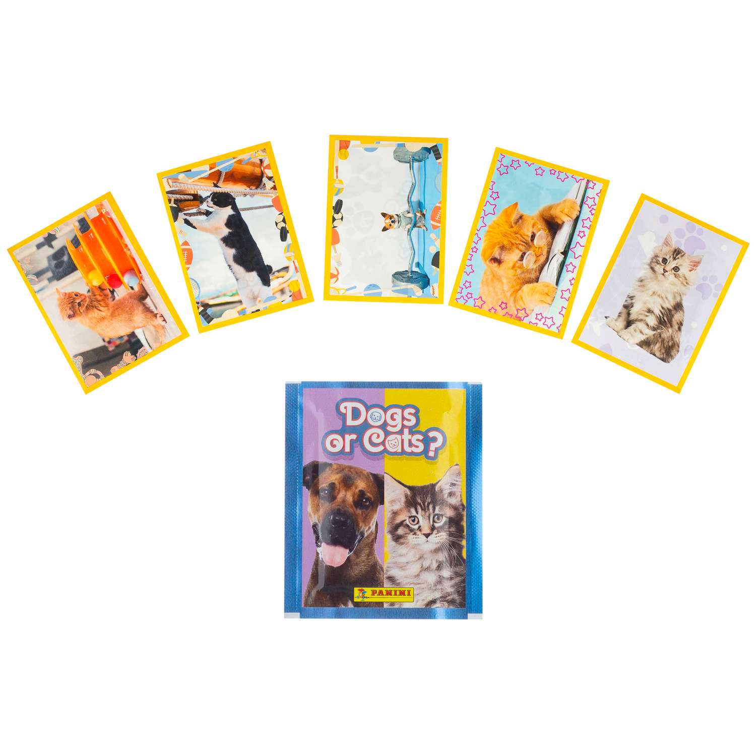 Набор коллекционных наклеек Panini Собаки или кошки Dogs or Cats 10 пакетиков в экоблистере - фото 2