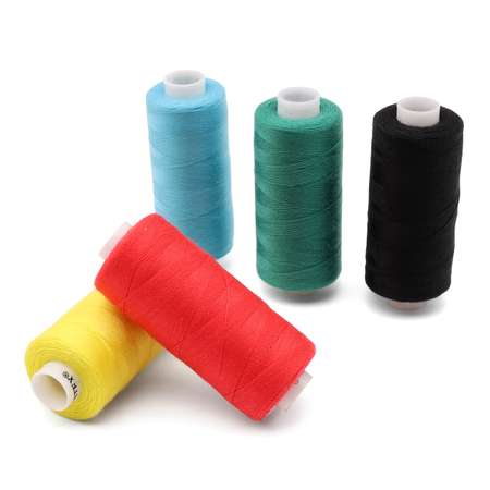 Набор ниток Bestex для шитья трикотажа ткани легкой и средней плотности 40/2 Яркий микс 365 м 400 ярд 10 шт