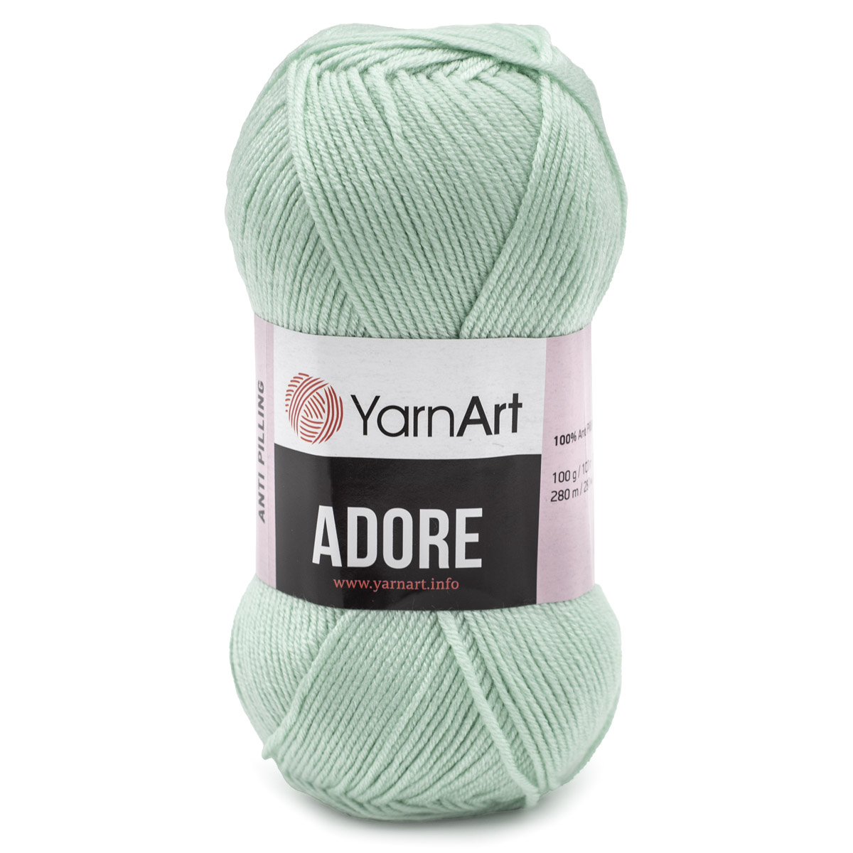 Пряжа для вязания YarnArt Adore 100 гр 280 м акрил с эффектом анти-пиллинга 5 мотков 341 ментол - фото 5