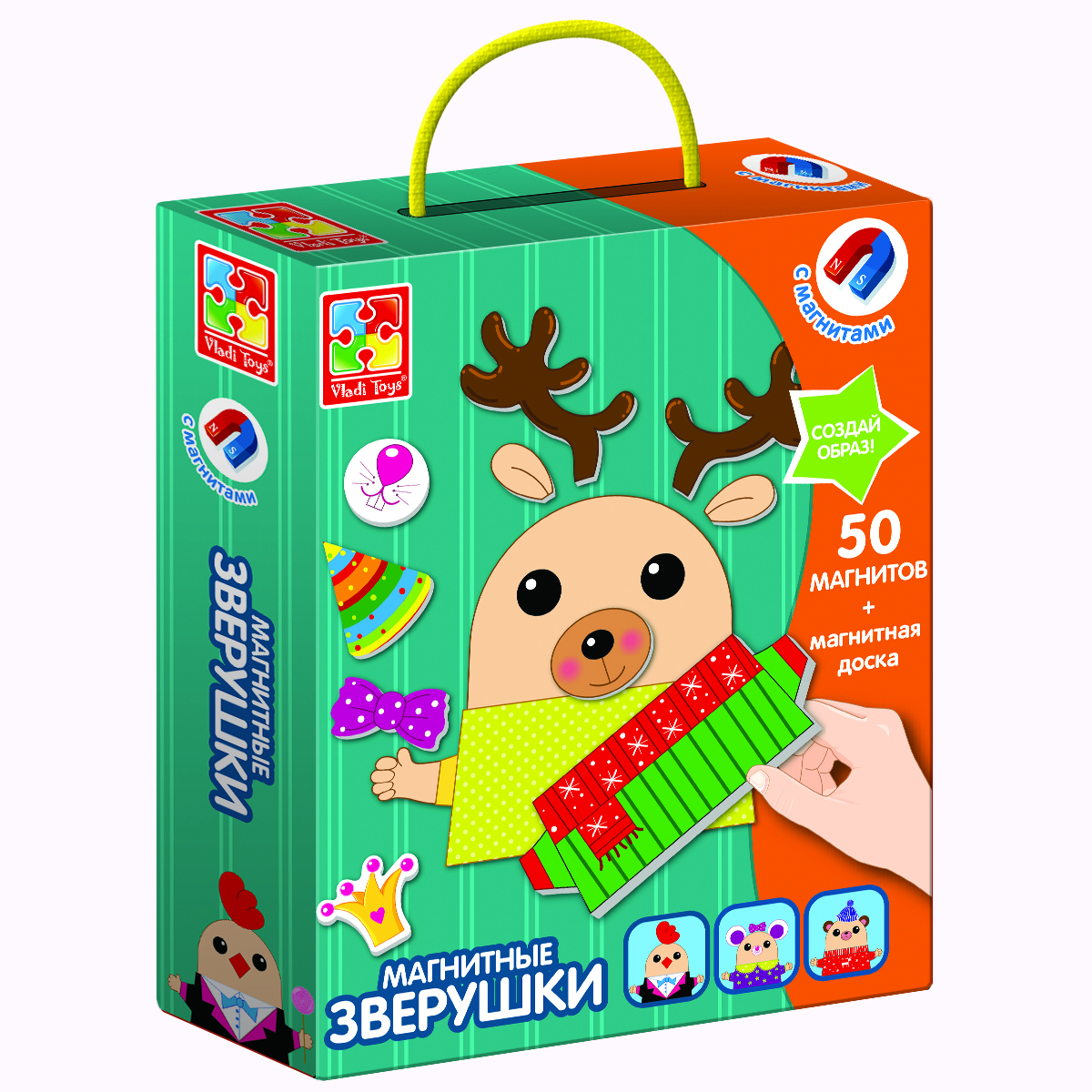 Игра настольная Vladi Toys магнитная Зверушки - фото 6