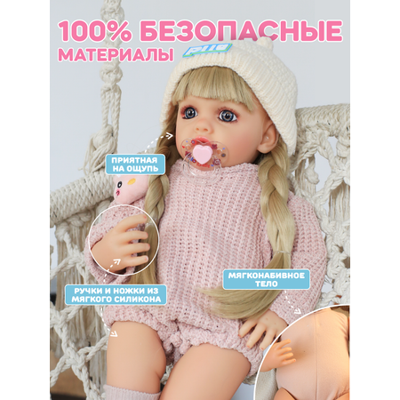 Говорящая кукла реборн 55 см BellaDolls для девочки