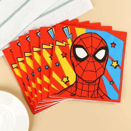 Салфетки MARVEL бумажные Человек-паук 33х33 см 20 шт. 3-х слойные