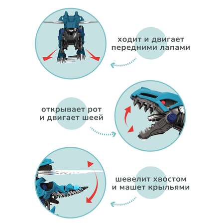 Конструктор робототехника ON TIME собери сам робота-динозавра. Тираннозавр Рекс