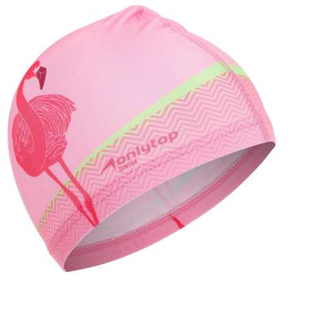 Шапочка для плавания ONLITOP детская «Фламинго». тканевая. обхват 46-52 см