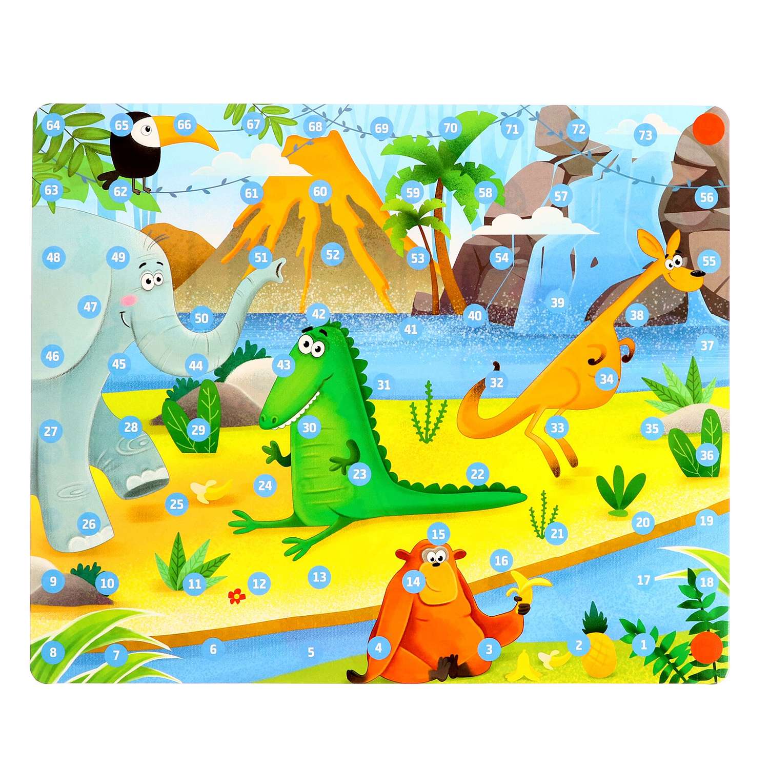 Настольная игра Лас Играс KIDS «Горки и лестницы. Весёлые джунгли и дикие аллигаторы!» - фото 2