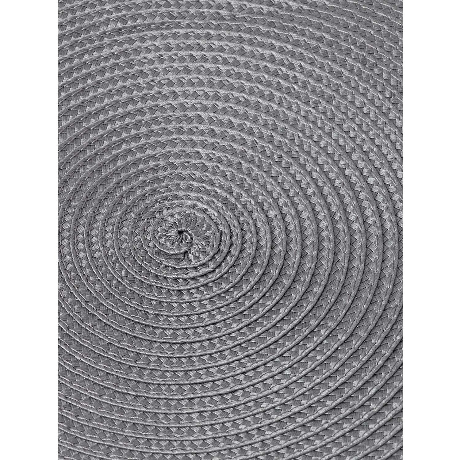 Салфетки сервировочные DeNASTIA плетеные 4 шт D32 см тёмно-серый - фото 5