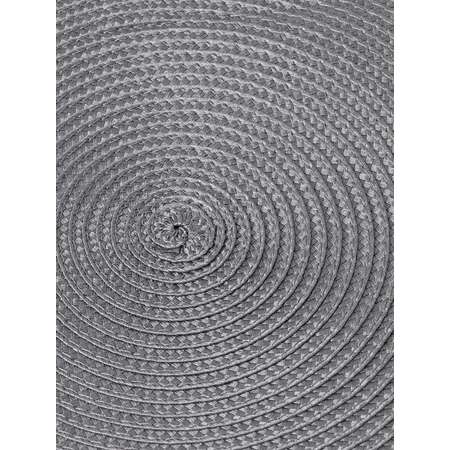 Салфетки сервировочные DeNASTIA плетеные 4 шт D32 см тёмно-серый