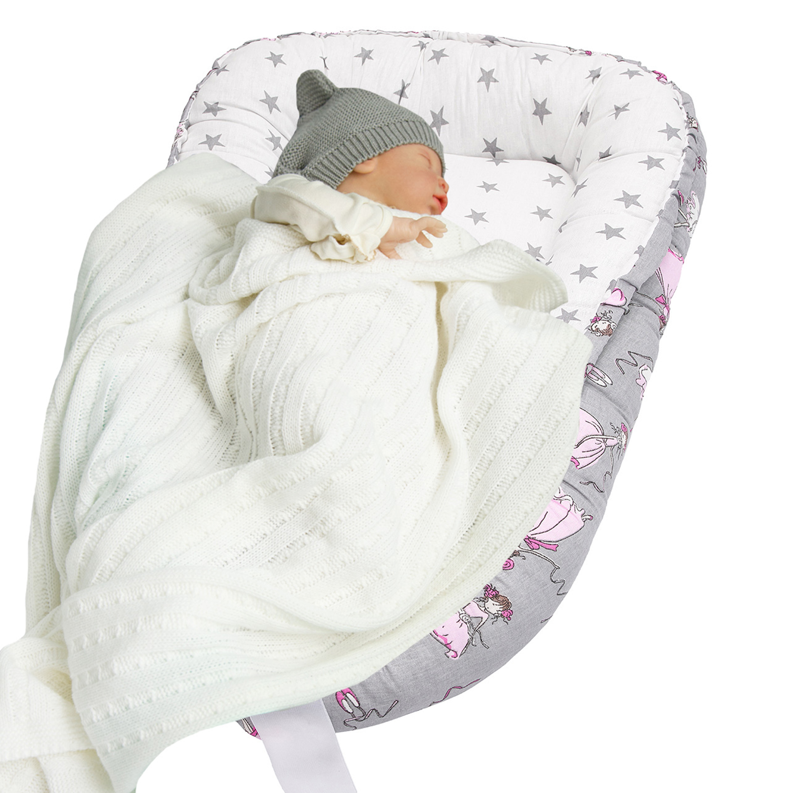 Подушка-позиционер Amarobaby Twinkle Star Кокон-гнездо Балет ABDM-61LB-BS - фото 6