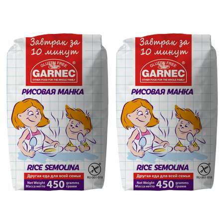 Манка Garnec без глютена рисовая 450г*2