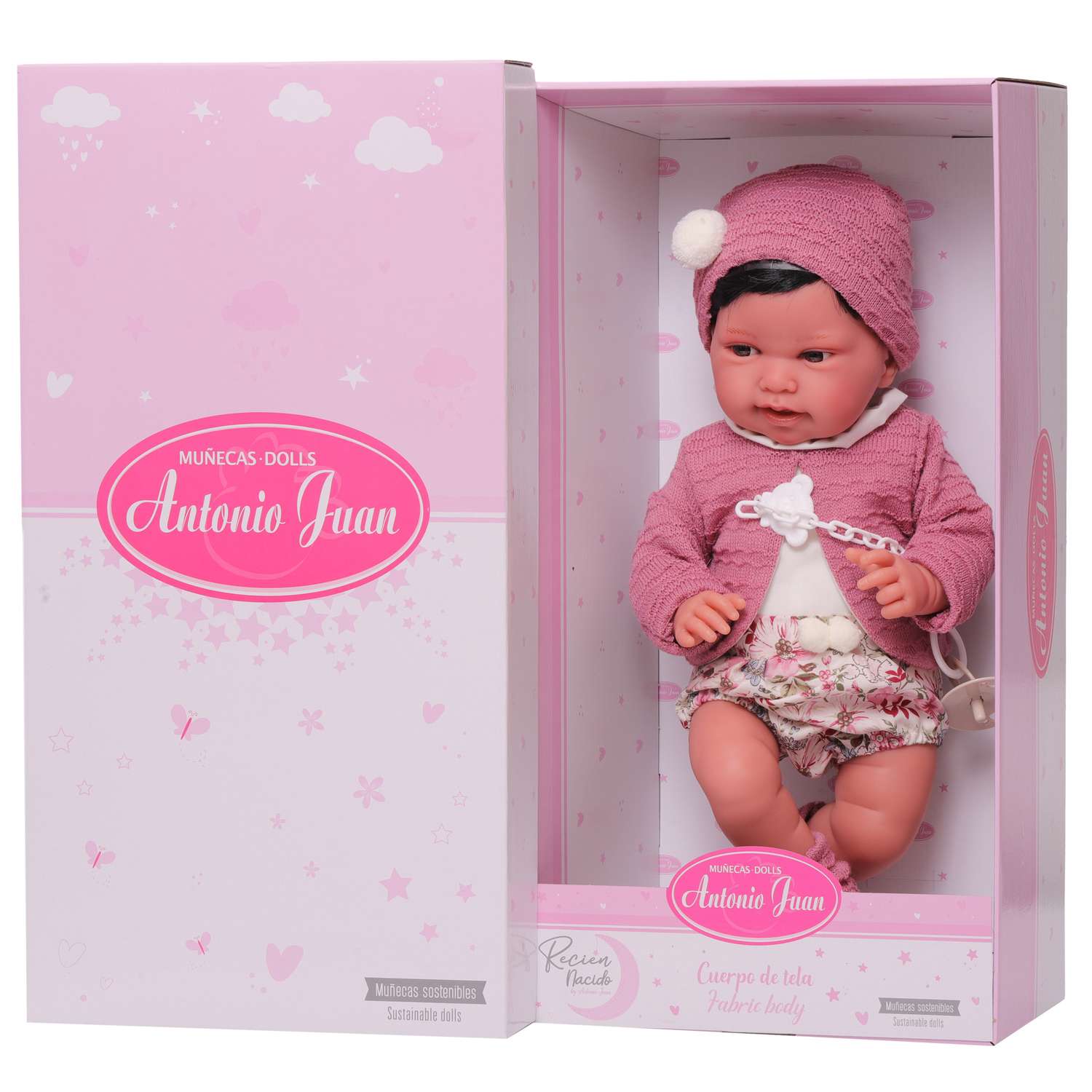 Кукла малышка Antonio Juan Реборн Сэнди в розовом 40 см мягконабивная 33069 - фото 12