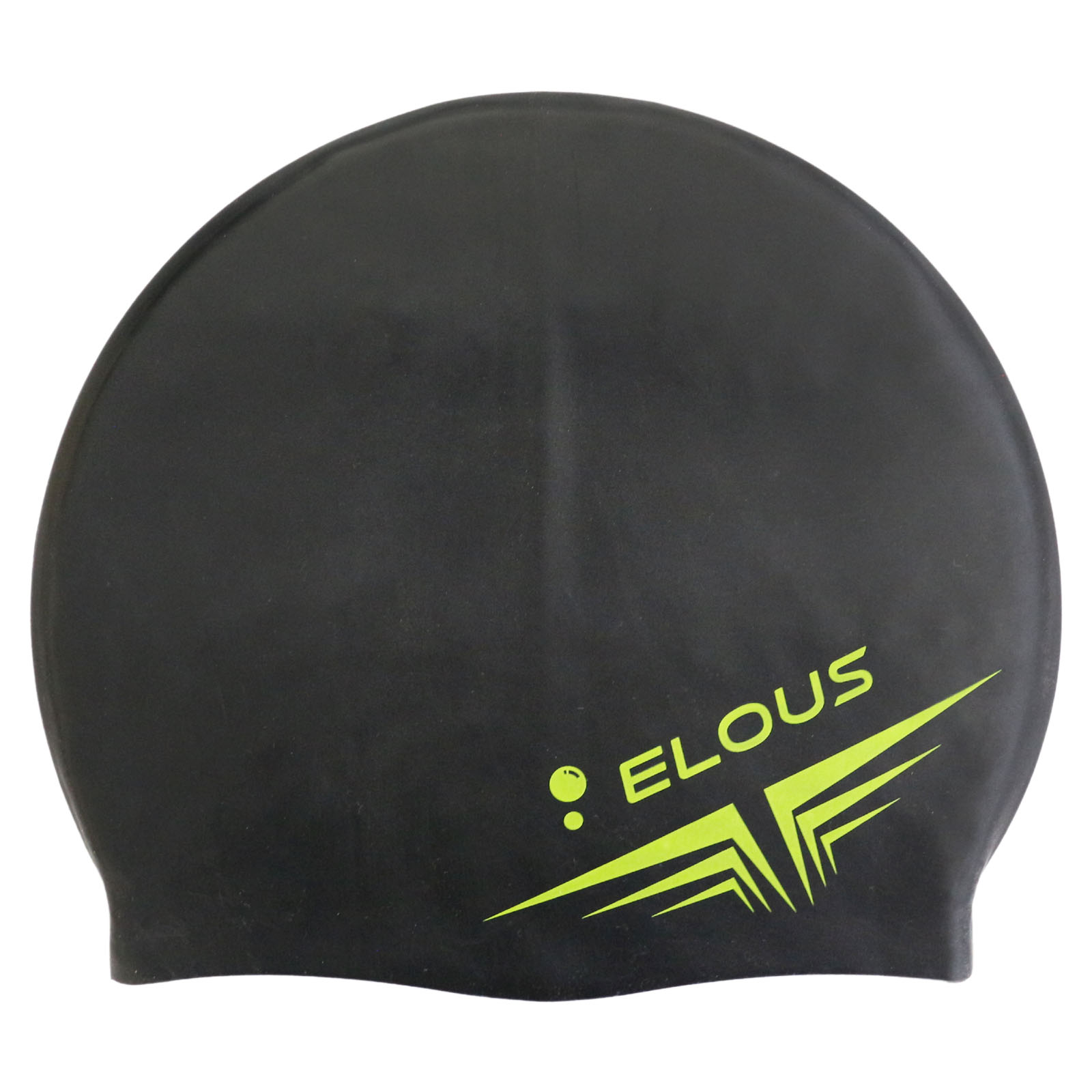 Шапочка для плавания Elous однотонная EL005 силиконовая черная - фото 1