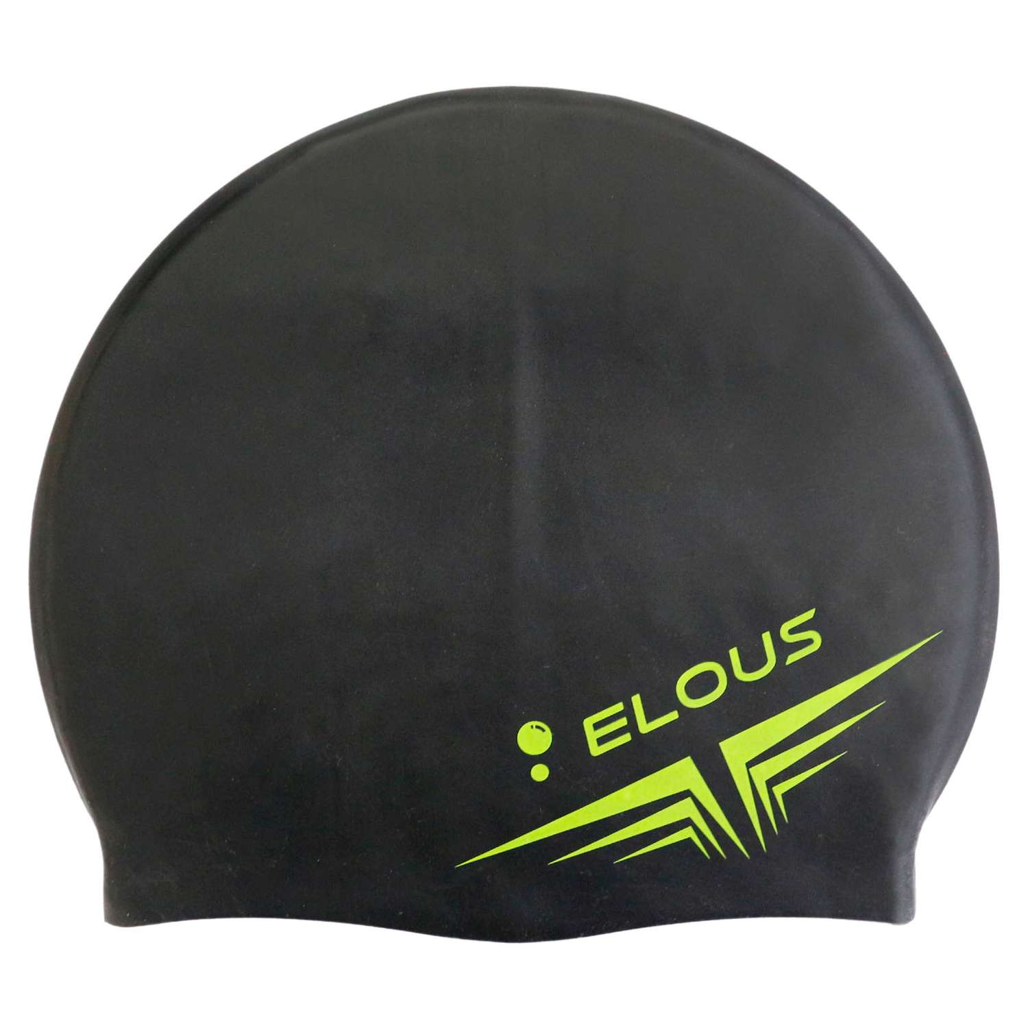 Шапочка для плавания Elous однотонная EL005 силиконовая черная - фото 1