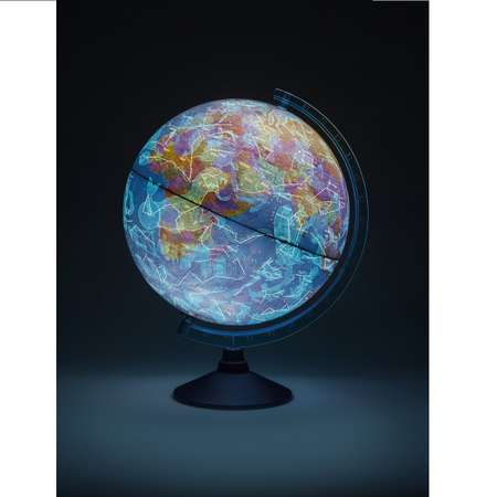 Глобус Globen День и ночь с двойной картой - политика и звездного неба и с подсветкой от батареек 25 см