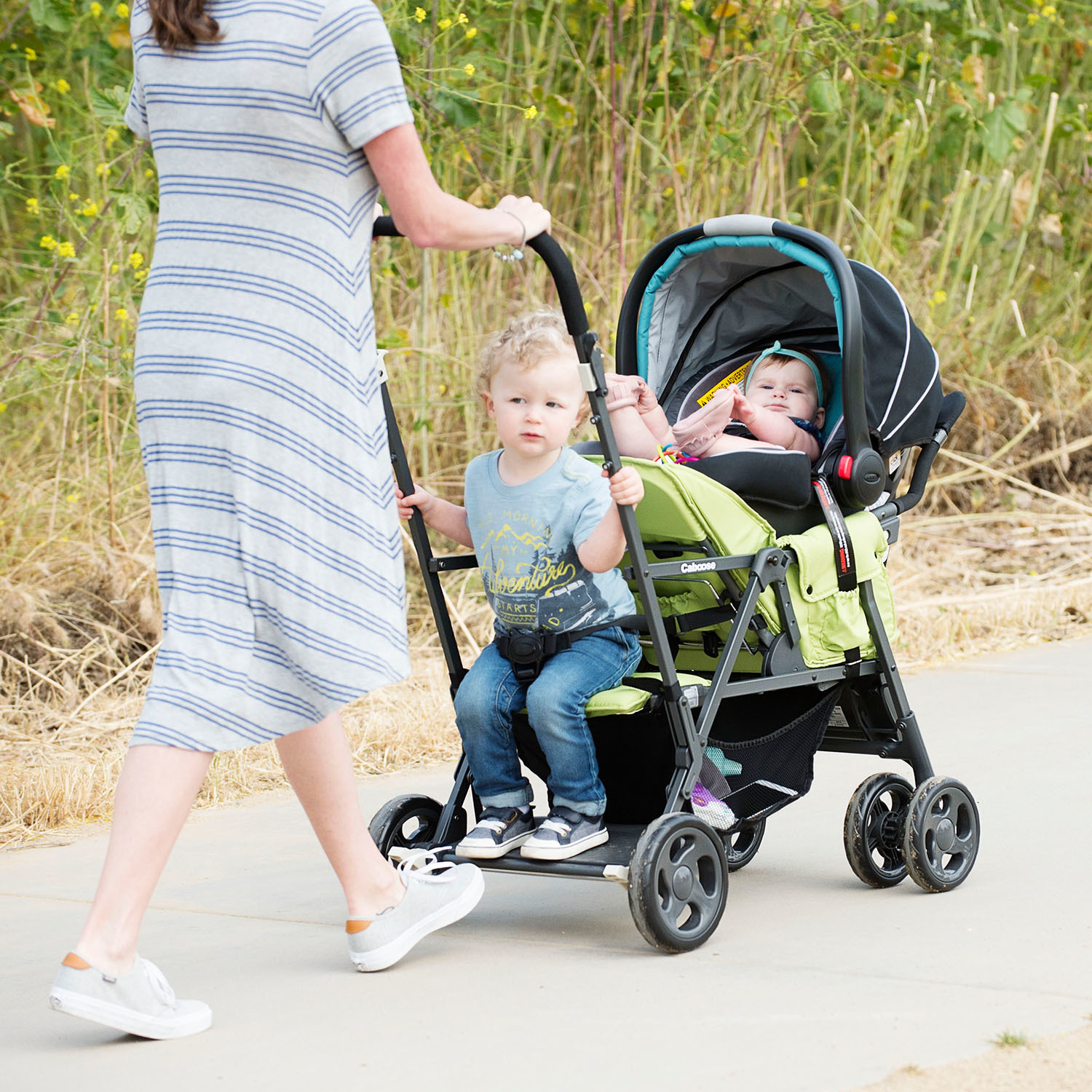 Прогулочная коляска JOOVY Caboose Graphite Зеленая - фото 5