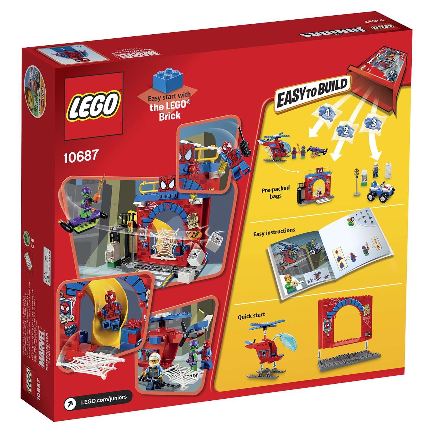 Конструктор LEGO Juniors Убежище Человека-паука™ (10687) - фото 3