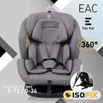 Детское автокресло Еду-Еду KS 777 ISOFIX гр.0+/I/II/III от 0 до 36 кг светло-серый