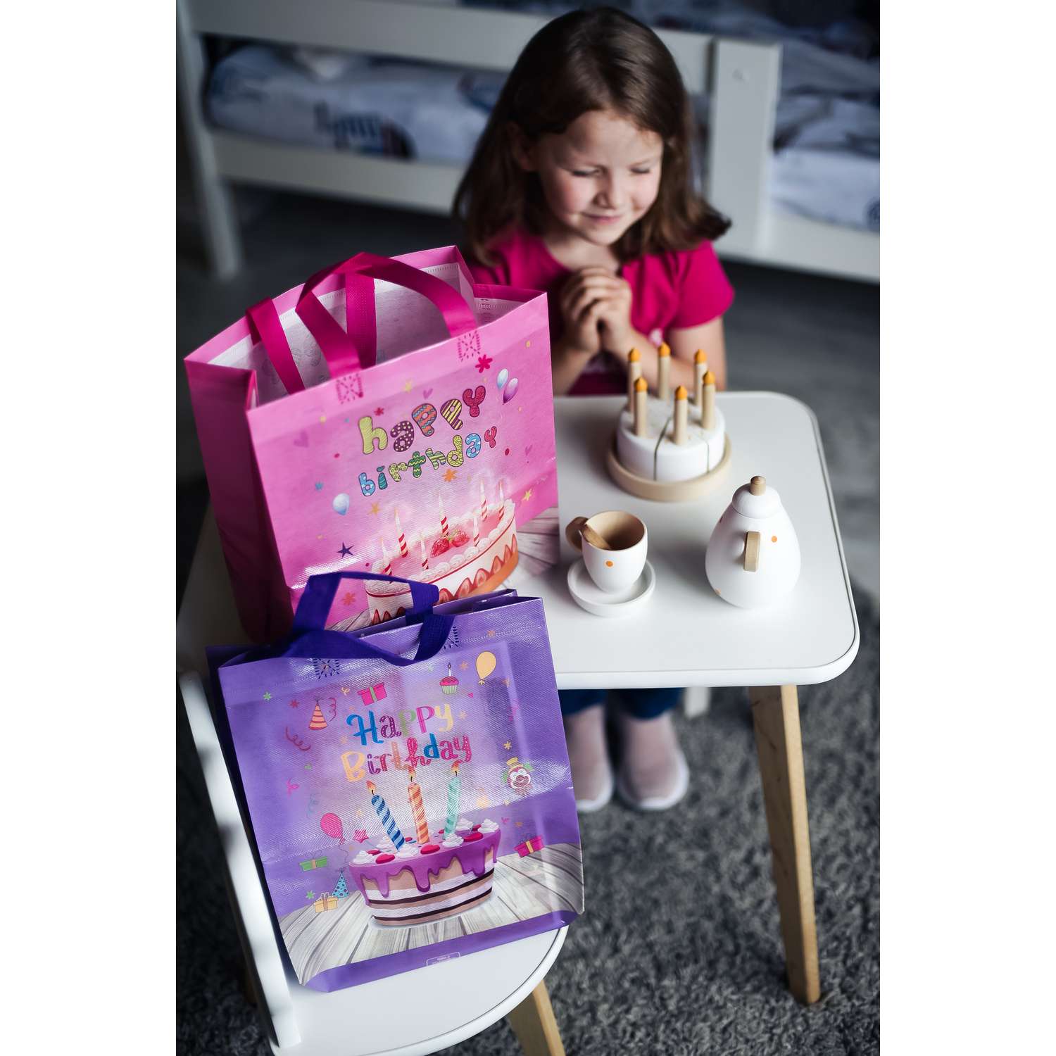 Подарочные пакеты для детей LATS 4 штуки День Рождения + единороги - фото 5