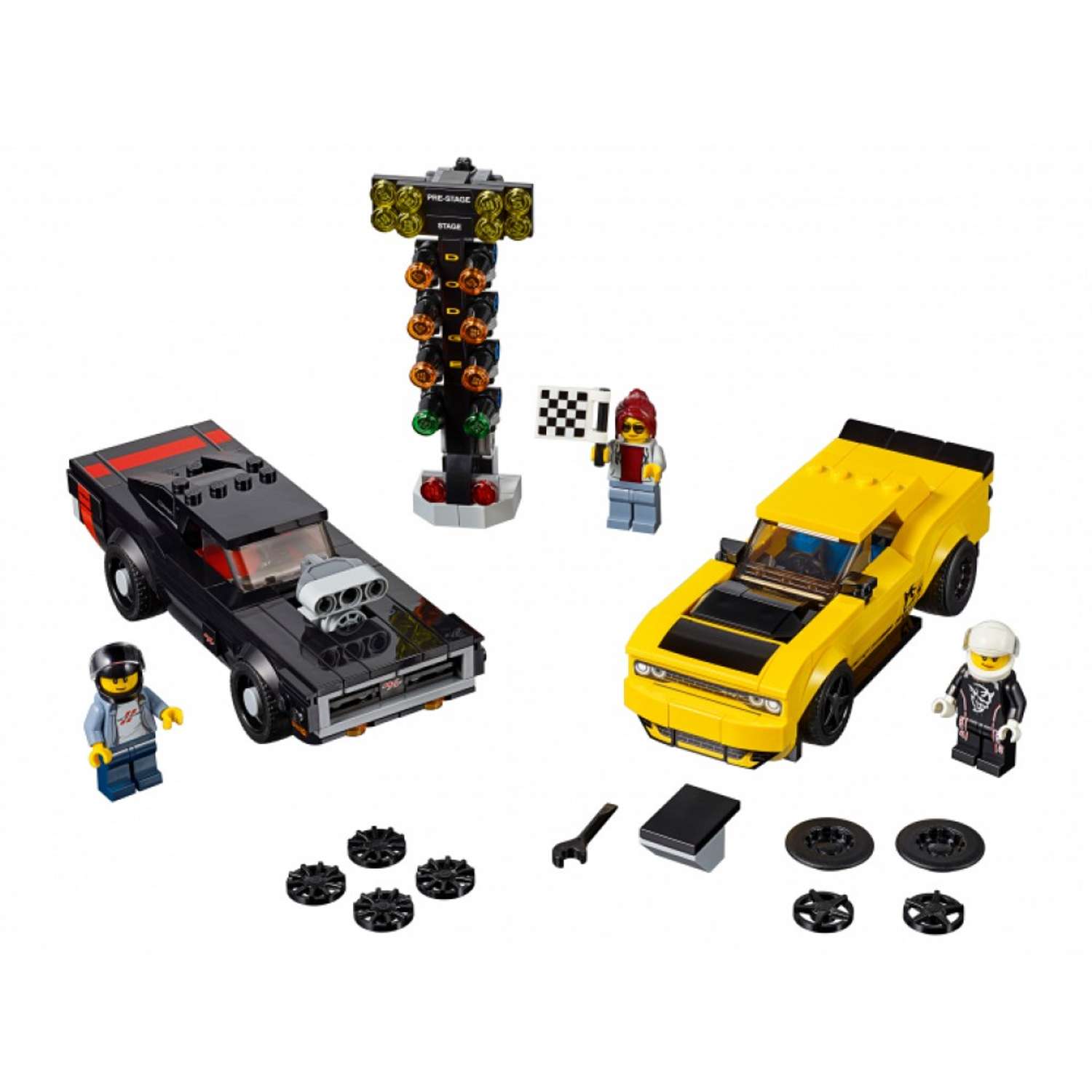 Конструктор LEGO Speed Champions Додж Чэленджер SRT Demon 2018 и Додж Чарджер R/T 1970 75893 - фото 1