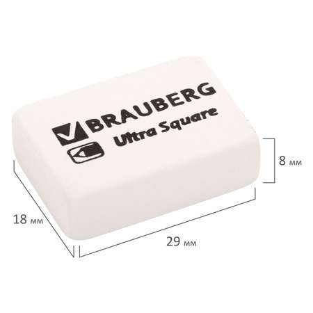Ластики Brauberg Ultra Square 6шт белые