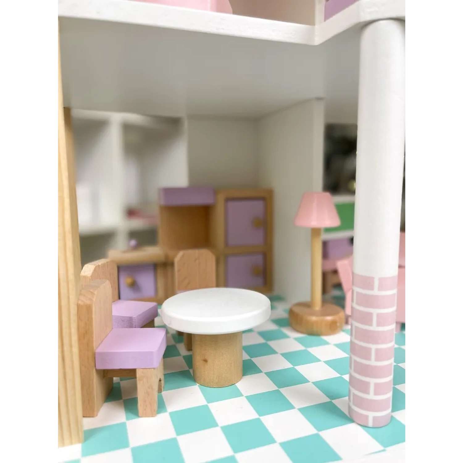 Кукольный дом «Яркий интерьер», с мебелью, купить в розницу и оптом