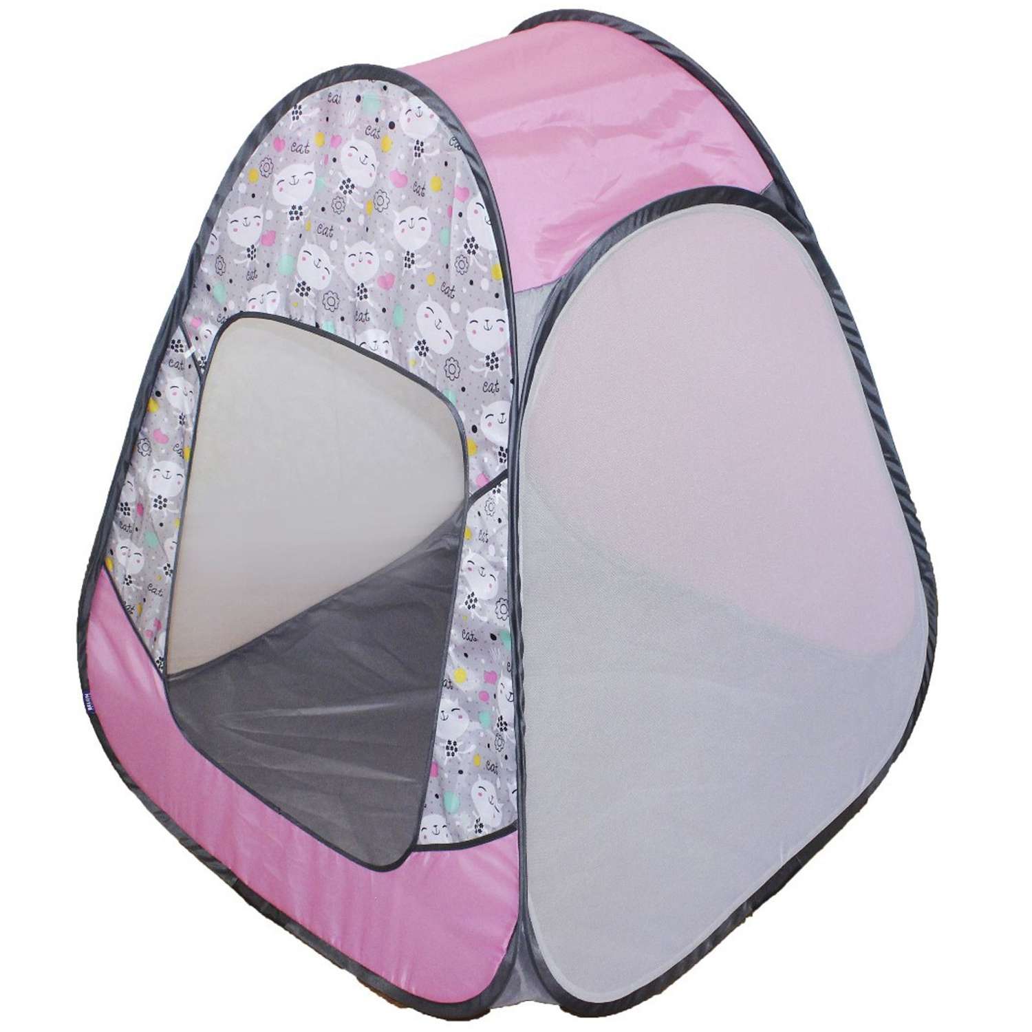 Палатка Zabiaka детская игровая «Радужный домик» 80 × 55 × 40 см Принт «Коты на сером» - фото 1