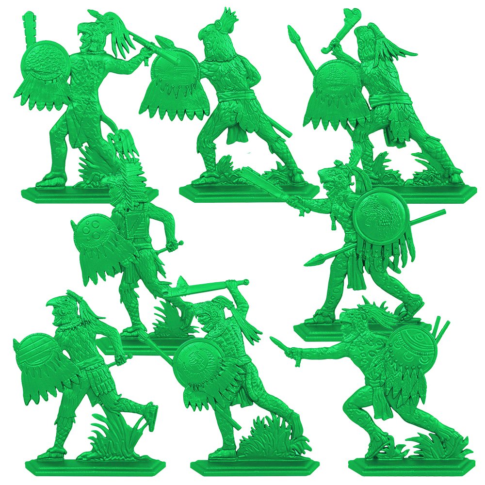 Набор солдатиков Воины и Битвы Ацтеки салатовый цвет - фото 2