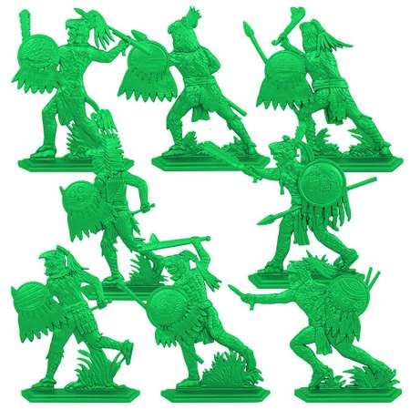 Набор солдатиков Воины и Битвы Ацтеки салатовый цвет