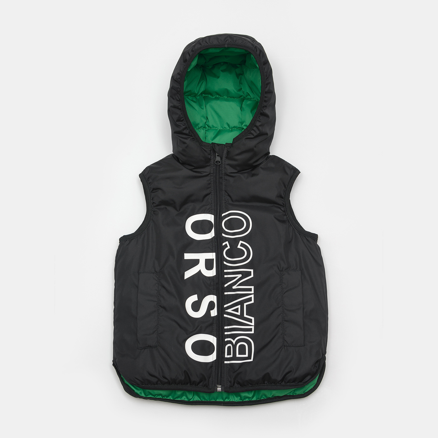 Жилет двусторонний Orso Bianco OB31035-12_зеленый/черный - фото 9