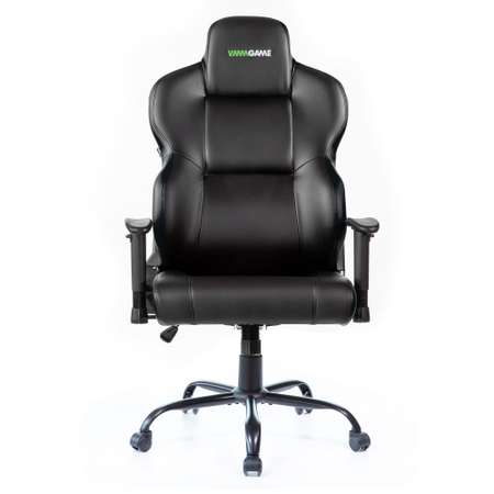 Кресло компьютерное VMMGAME UNIT UPGRADE с регулируемой спинкой кожа Черно - черный