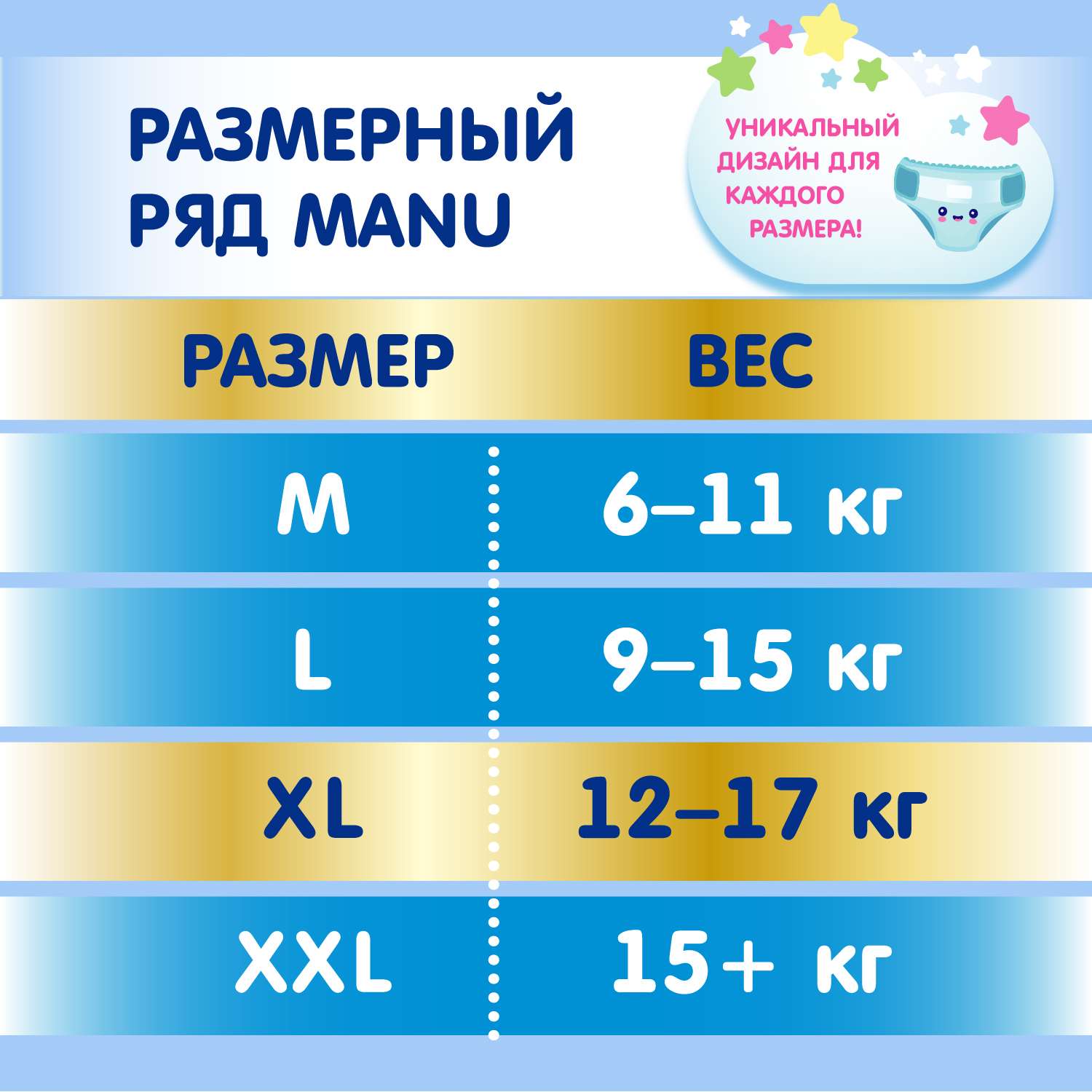 Подгузники-трусики Manu Premium XL 12-17кг 48шт - фото 15