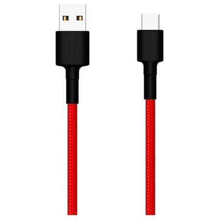 Кабель XIAOMI Mi Braided SJV4110GL Type-C - USB 1 м нейлоновая оплетка красный