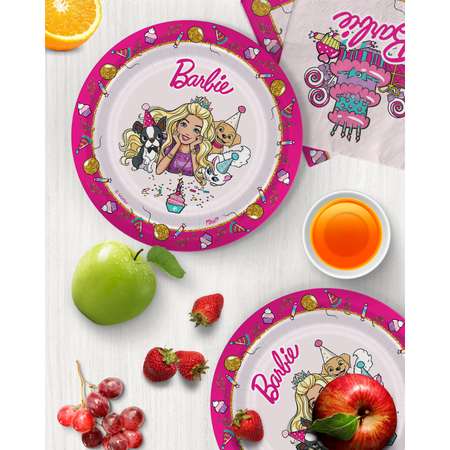 Бумажная тарелка PrioritY для праздника Barbie 18 шт