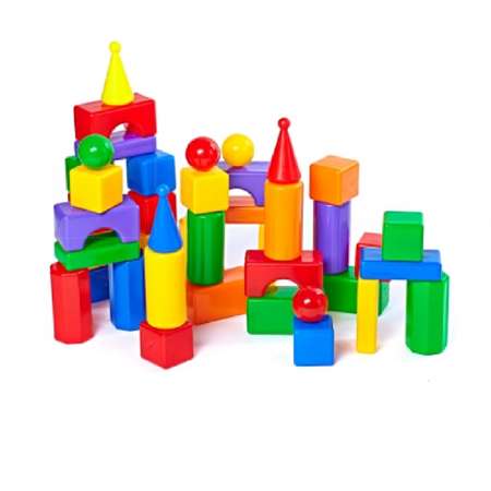 Строительный набор Строим вместе счастливое детст Стена 43 элемента