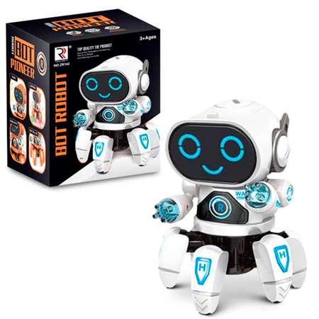 Интерактивная игрушка Avocadoffka Robot Bot Pioneer белый