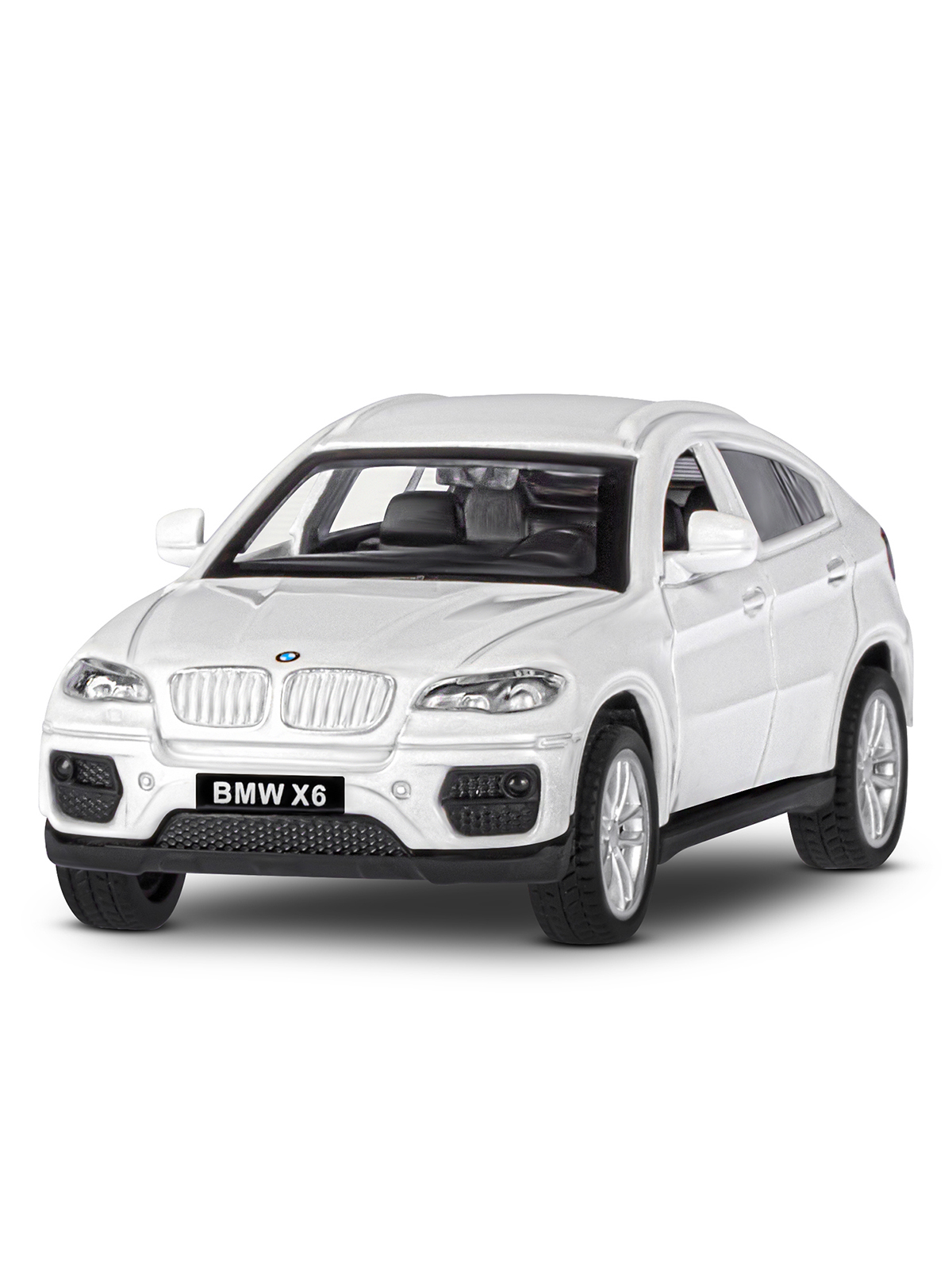 Машинка металлическая АВТОпанорама 1:43 BMW X6 белый инерционная JB1200133 - фото 9