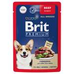 Корм для собак Brit 85г Premium Dog всех пород говядина в соусе