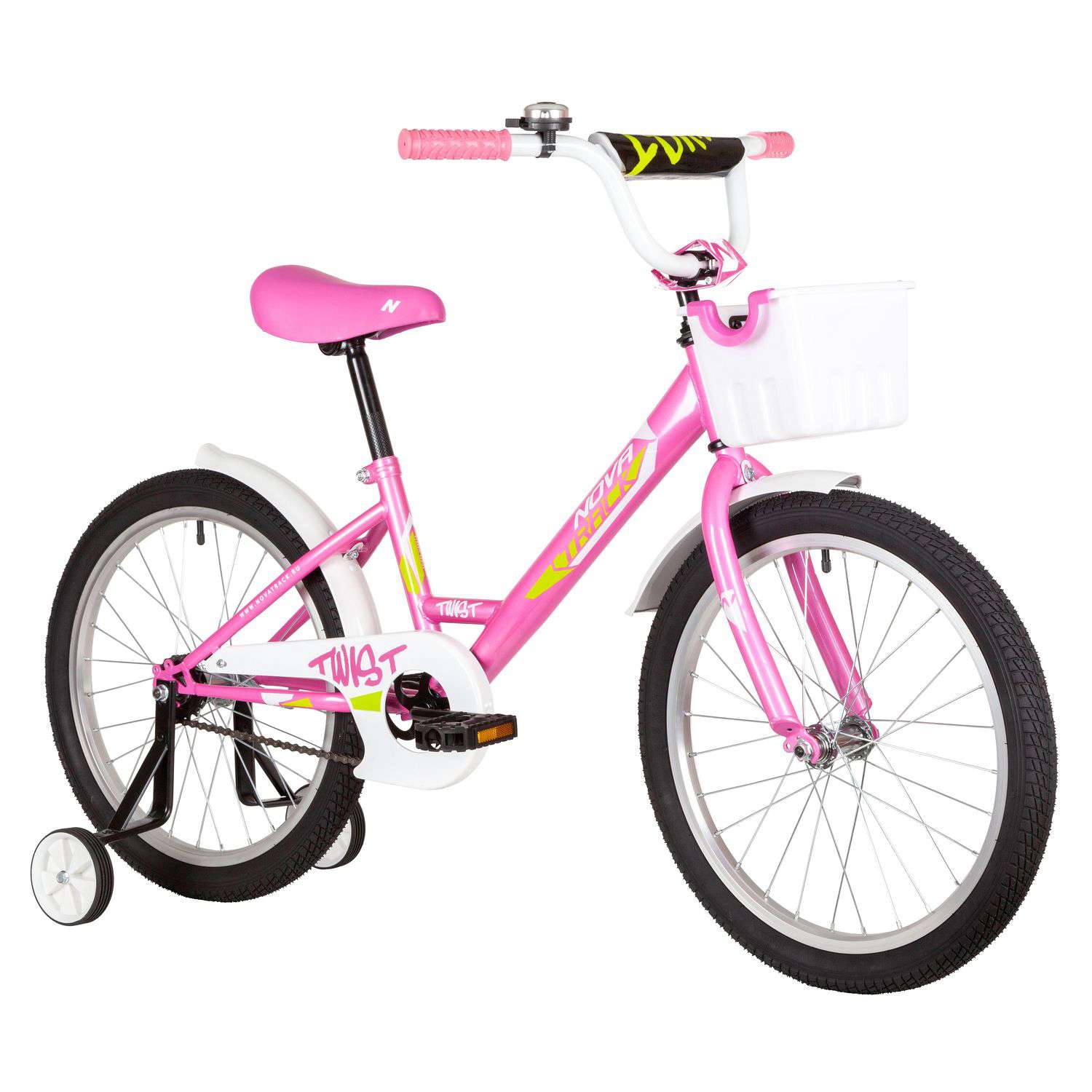 Велосипед NOVATRACK Twist 20 розовый - фото 2